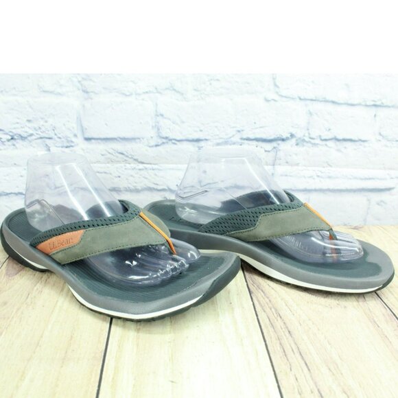 LL Bean Swift River Multicolor Leather Flip Flop Sports Sandals Size 10 M - Picture 3 of 9